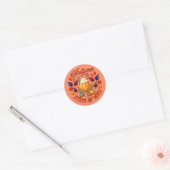 Autumn State of Mind Oranje Ronde Sticker (Envelop)