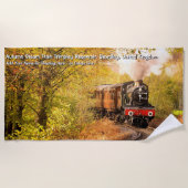 Autumn Steam Train, Bewdley, UK - voeg de Tekst va Strandlaken (Voorkant)