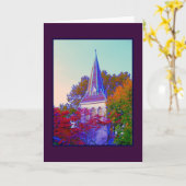 "Autumn Steeple" Blank Wenskaart Kaart (Gele Bloem)