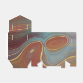 Autumn Strata | Terra Cotta Blauwgroen en Gold Aga Bedankdoosjes (Uitgevouwen)