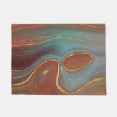 Autumn Strata | Terra Cotta Blauwgroen en Gold Aga Deurmat (Voorkant)