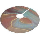Autumn Strata | Terra Cotta Blauwgroen en Gold Aga Kerstboom Rok (Gekanteld)