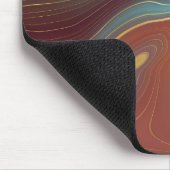 Autumn Strata | Terra Cotta Blauwgroen en Gold Aga Muismat (Hoek)