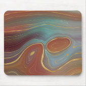 Autumn Strata | Terra Cotta Blauwgroen en Gold Aga Muismat (Voorkant)