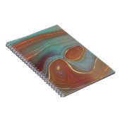 Autumn Strata | Terra Cotta Blauwgroen en Gold Aga Notitieboek (Rechterzijde)