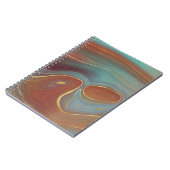 Autumn Strata | Terra Cotta Blauwgroen en Gold Aga Notitieboek (Linkerzijde)