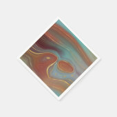 Autumn Strata | Terra Cotta Blauwgroen en Gold Aga Servet (Hoek)