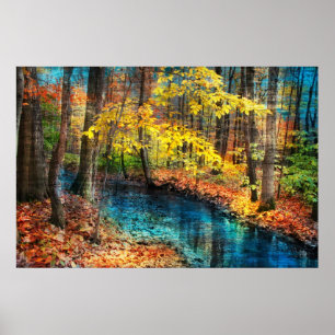 Autumn stream, poster