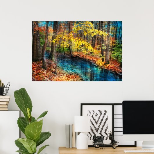 Autumn stream, poster (Thuiskantoor)