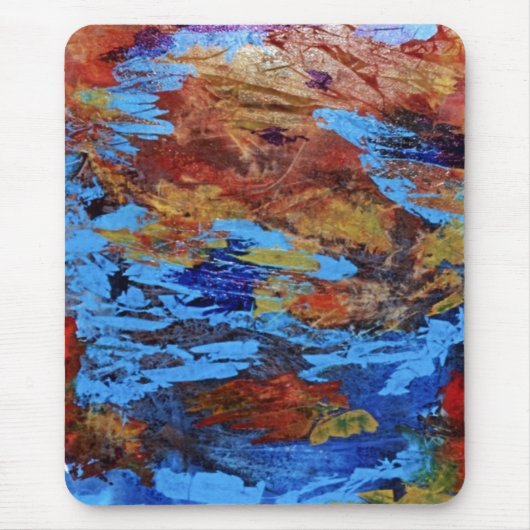 "Autumn Streams" Abstract Design Mousepad Muismat (Voorkant)