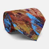 "Autumn Streams" Abstract Design Stropdas (Opgerold)