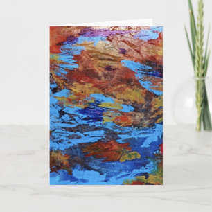 "Autumn Streams" Abstract Design Wenskaart Kaart