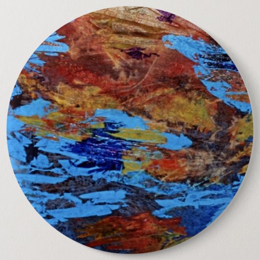 "'Autumn Streams' Abstracte Art Button (Voorkant)