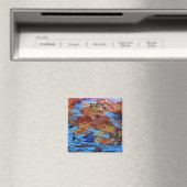 "Autumn Streams" Abstracte wasmachine Magnet (Insitu (Vaatwasser))