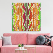 AUTUMN STRIPES STRETCHED CANVAS PRINT (Insitu (Woonkamer))