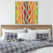 AUTUMN STRIPES STRETCHED CANVAS PRINT (Insitu (Slaapkamer))