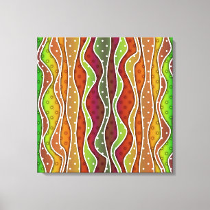 AUTUMN STRIPES STRETCHED CANVAS PRINT