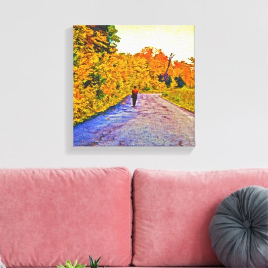 Autumn Stroll Canvas Afdruk (Insitu (Woonkamer))