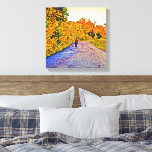 Autumn Stroll Canvas Afdruk (Insitu (Slaapkamer))
