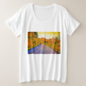 Autumn Stroll Grote Maat T-shirt (Design voorkant)