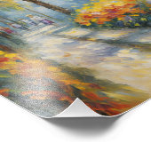 Autumn Stroll Impressionist Pathway Scene Foto Afdruk (Hoek)