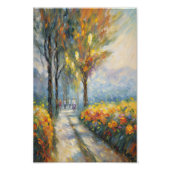 Autumn Stroll Impressionist Pathway Scene Foto Afdruk (Voorkant)