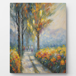 Autumn Stroll Impressionist Pathway Scene Fotoplaat
