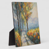Autumn Stroll Impressionist Pathway Scene Fotoplaat (Zijkant)