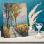 Autumn Stroll Impressionist Pathway Scene Fotoplaat (Zijkant)