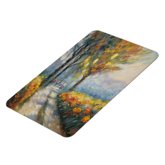 Autumn Stroll Impressionist Pathway Scene Magneet (Linkerzijde)
