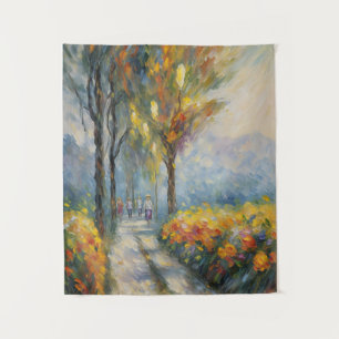 Autumn Stroll Impressionist Pathway Scene Wandkleed