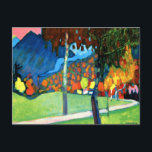 Autumn Study in Oberau, by Kandinsky, Briefkaart<br><div class="desc">Autumn Study in Oberau,  popular painting by Wassily Kandinsky.</div>