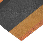 Autumn Style Oranje en zwart gestreept leder Korte Tafelloper (Hoek)