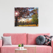 Autumn Sun en Cottages - Martha's Vineyard Canvas Afdruk (Insitu (Woonkamer))