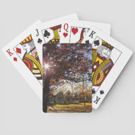 Autumn Sun en Cottages - Martha's Vineyard Pokerkaarten