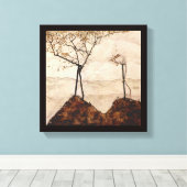 Autumn Sun en Trees van Egon Schiele, kunst Canvas Afdruk (Insitu (Houten vloer))
