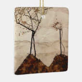 Autumn Sun en Trees van Egon Schiele,  kunst Keramisch Ornament (Rechts)