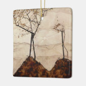 Autumn Sun en Trees van Egon Schiele,  kunst Keramisch Ornament (Links)