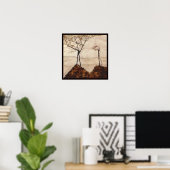 Autumn Sun en Trees van Egon Schiele, kunst Poster (Thuiskantoor)