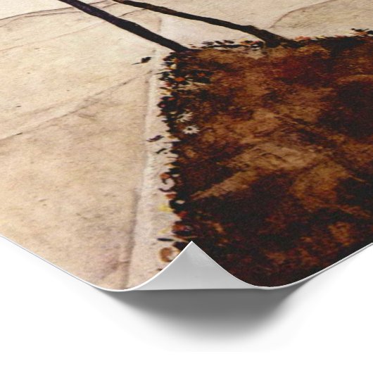 Autumn Sun en Trees van Egon Schiele, kunst Poster (Hoek)