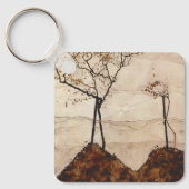 Autumn Sun en Trees van Egon Schiele, kunst Sleutelhanger (Voorkant)
