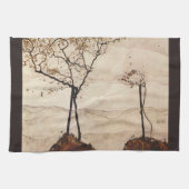 Autumn Sun en Trees van Egon Schiele, kunst Theedoek (Horizontaal)