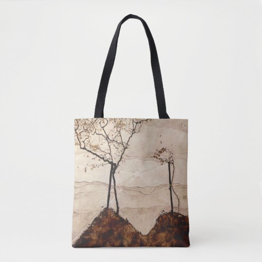 Autumn Sun en Trees van Egon Schiele, kunst Tote Bag (Voorkant)