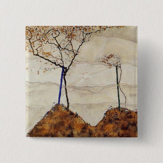 Autumn Sun Vierkante Button 5,1 Cm (Voorkant)