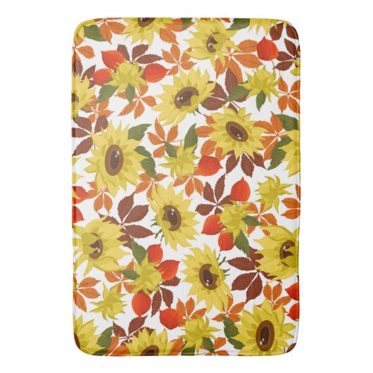 Autumn Sunflower Badmat (Voorkant Verticaal)