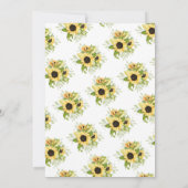 Autumn Sunflower Bridal Lingerie Shower Kaart (Achterkant)