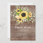 Autumn Sunflower Bridal Lingerie Shower Kaart (Voorkant)