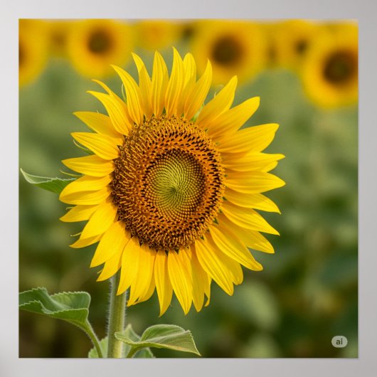 Autumn Sunflower Graphic Poster (Voorkant)