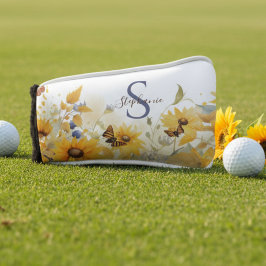 Autumn Sunflower Monogram Golfheadcover