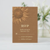 Autumn Sunflower RSVP (Staand voorkant)